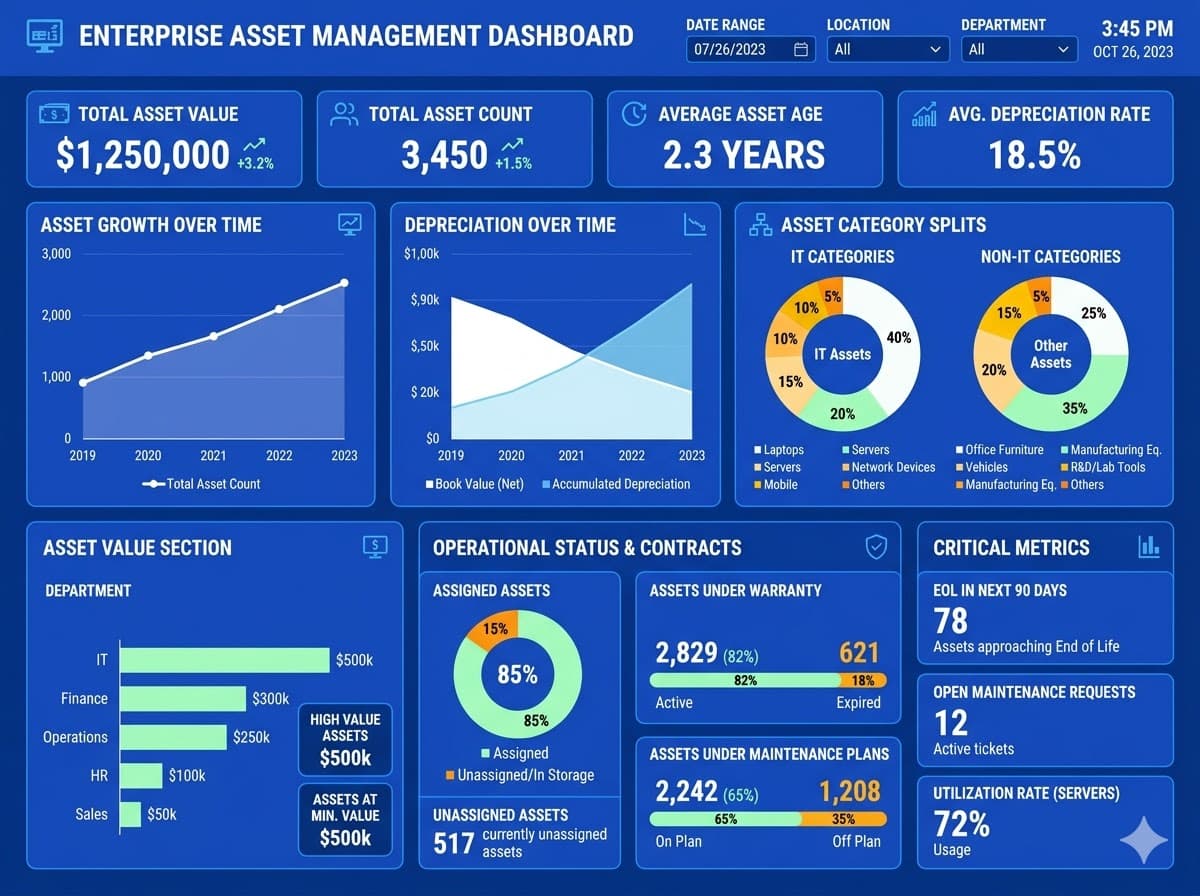 Asset Management Dashboard Screenshot